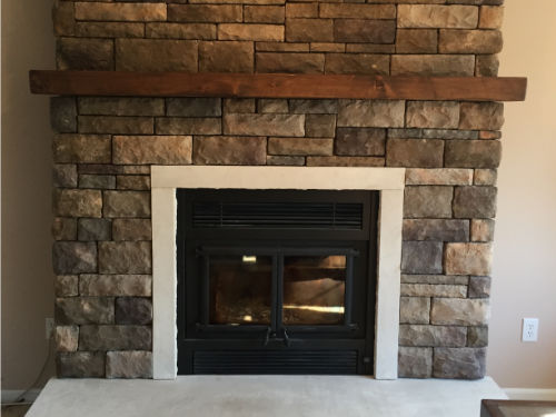 fireplace chimney stone
