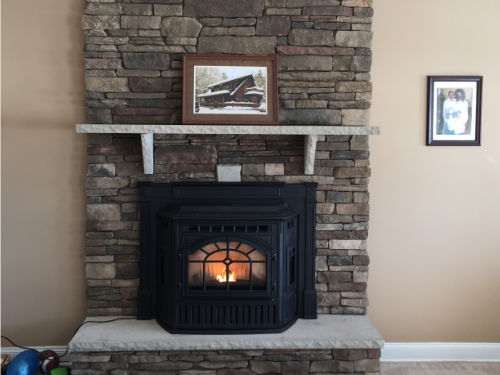 fireplace chimney stone